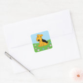 Schattigee Kawaii Puppy Dog in Field Sticker (Envelop)