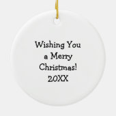 Schattigee Kawaii Puppy Dog met Bubble Tea Geperso Keramisch Ornament (Achterkant)