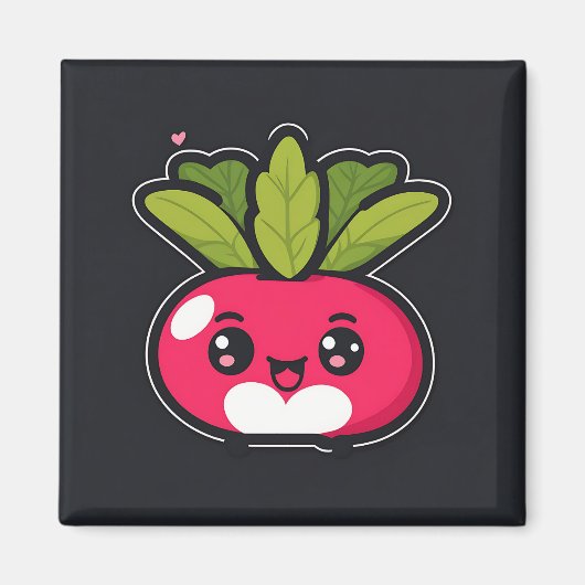 Schattigee Kawaii radijs Magneet (Voorkant)