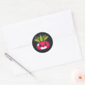 Schattigee Kawaii radijs Ronde Sticker (Envelop)