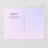 Schattigee Kawaii Rainbow Cloud Eenhoorn Baby Spri Uitnodiging Briefkaart (Achterkant)