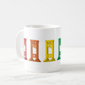 Schattigee Kawaii Rainbow Guillotines - Chop Chop! Koffiemok (Voorkant links)