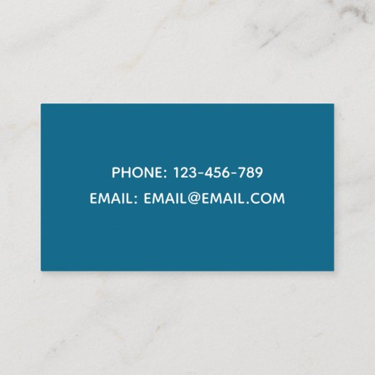 Schattigee Kawaii Rainbow Nanny Babysitter Elegant Visitekaartje (Achterkant)