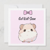 Schattigee kawaii roze en wit worden snel goed Kaa Feestdagenkaart (Voorkant)