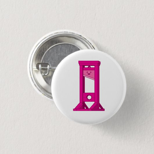 Schattigee Kawaii Roze Guillotine 1 1/4" Button (Voorkant /achterkant)