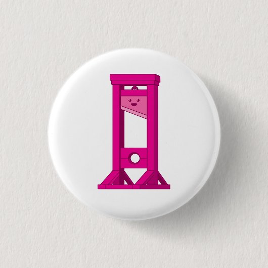 Schattigee Kawaii Roze Guillotine 1 1/4" Button (Voorkant)