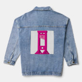 Schattigee Kawaii Roze Guillotine ChopChop Denim Jacket (Achterkant)