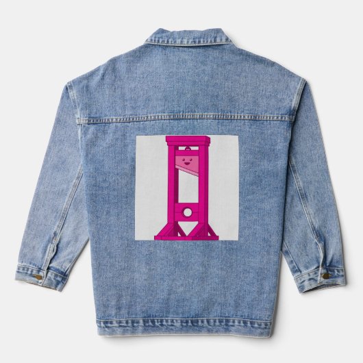 Schattigee Kawaii Roze Guillotine ChopChop Denim Jacket (Achterkant)
