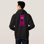 Schattigee Kawaii Roze Guillotine Mannen Zwart Hoo Hoodie (Achterkant volledig)