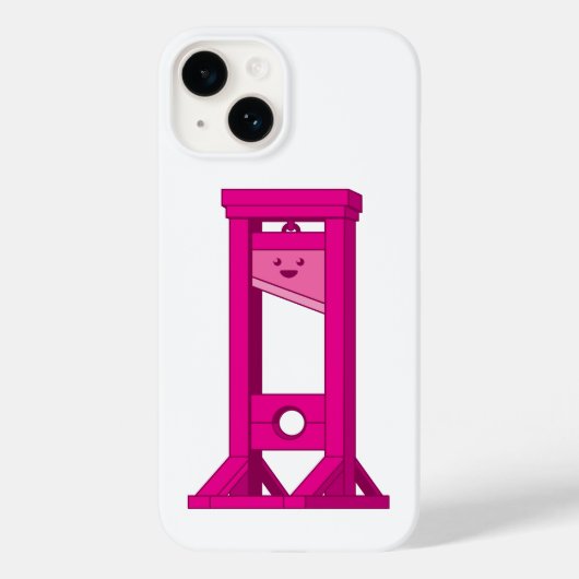 Schattigee Kawaii Roze Guillotine Witte iPhone 14 Case-Mate iPhone Case (Achterkant)