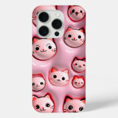 Schattigee Kawaii Roze Kat Telefoonhoes Case-Mate iPhone Case (Achterkant)