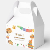 Schattigee Kawaii Rustieke Fiesta Taco over een Ba Bedankdoosjes (Achterkant)