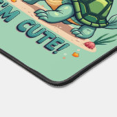 Schattigee Kawaii Schildpad met Grappige Pun Ocean Bureaumat (Hoek)