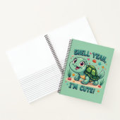 Schattigee Kawaii Schildpad met Grappige Pun Ocean Notitieboek (Binnen)