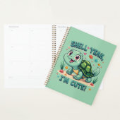 Schattigee Kawaii Schildpad met Grappige Pun Ocean Planner (Display)