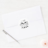 Schattigee Kawaii Seal Eten Vis Sticker (Envelop)