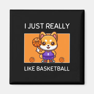Schattigee Kawaii Shiby Inu Ik hou van Bysketbyl Magneet