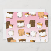 Schattigee Kawaii S'mores Camping Bonfire Verjaard Kaart (Achterkant)
