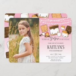 Schattigee Kawaii S'mores Camping Bonfire Verjaard Kaart