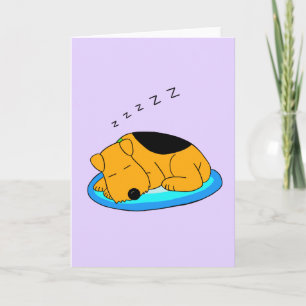Schattigee kawaii snurken puppy Wenskaart Kaart