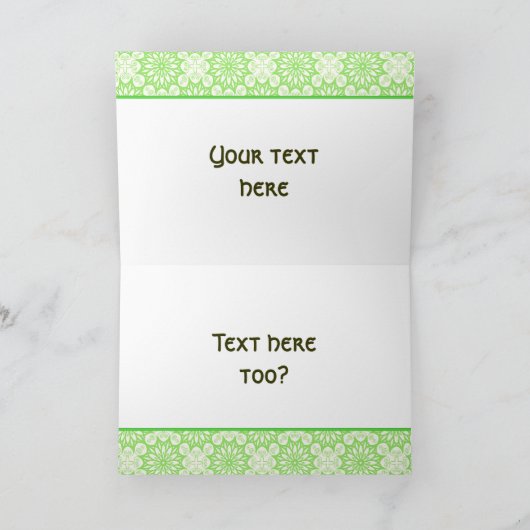 Schattigee kawaii St Patricks dag cupcake Kaart (Binnen)