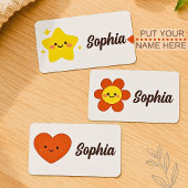 Schattigee Kawaii Star Flower Heart gepersonalisee Labels