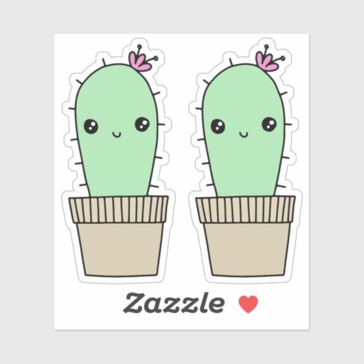 Schattigee kawaii stijl cactus stickers (Vel)