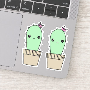 Schattigee kawaii stijl cactus stickers