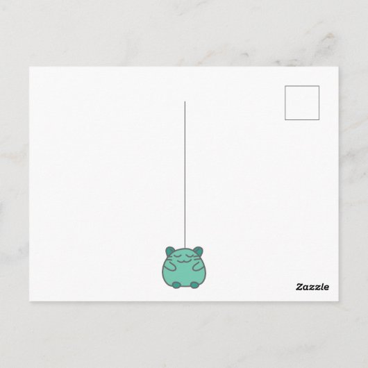 Schattigee Kawaii stijl Cartoon Hamsters Custom Briefkaart (Achterkant)