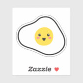 Schattigee kawaii stijl gebakken ei sticker (Vel)