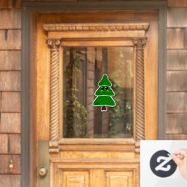 Schattigee Kawaii stijl kerstboom Raamsticker