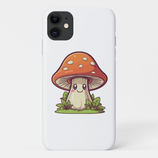 Schattigee kawaii stijl, Paddestoel foerageren Case-Mate iPhone Case (Achterkant)