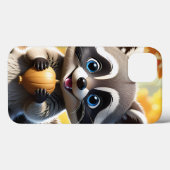 Schattigee Kawaii stijl Racoon met een eikel Case-Mate iPhone Case (Achterkant (horizontaal))