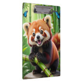 Schattigee Kawaii stijl rode panda in een bamboe b Klembord (Rechts)