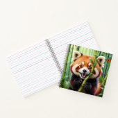 Schattigee Kawaii stijl rode panda met een grote g Notitieboek (Binnen)