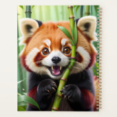 Schattigee Kawaii stijl rode panda met een grote g Planner (Achterkant)