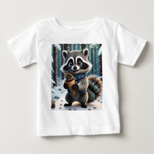 Schattigee Kawaii stijl Wasbeer met een Pine crème