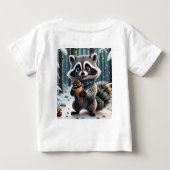 Schattigee Kawaii stijl Wasbeer met een Pine crème (Achterkant)