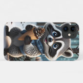 Schattigee Kawaii stijl Wasbeer met een Pine crème Case-Mate iPhone Case (Achterkant (horizontaal))