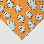 Schattigee Kawaii Style Ghosts in het Sinaasappel Tissuepapier (Detail)