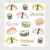 Schattigee Kawaii Sushi Custom-Cut Vinyl Sticker (Vel)