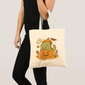 Schattigee Kawaii T-Rex dinosaurus Halloween pompo Tote Bag (Voorkant (product))