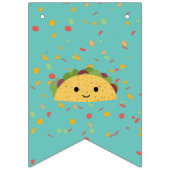 Schattigee Kawaii Taco Happy Birthday Vlaggetjes (Eerste vlag)