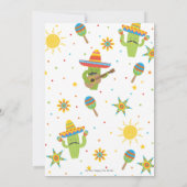 Schattigee Kawaii Taco 'Over een Feestfeest Fiesta Kaart (Achterkant)