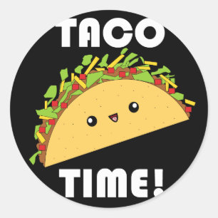 Schattigee kawaii Taco Tijd! stickers