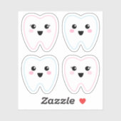 Schattigee kawaii tand sticker (Vel)