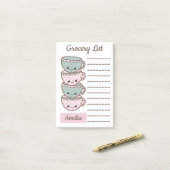 Schattigee Kawaii Teacups gepersonaliseerde boodsc Post-it® Notes (Op bureau)