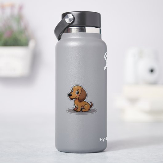 Schattigee Kawaii Teckel, Schattige Charmer, Klein Sticker (HydroFlask)