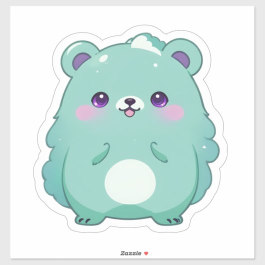 Schattigee Kawaii teddybeer Sticker (Vel)