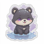 Schattigee Kawaii teddybeer Sticker (Voorkant)